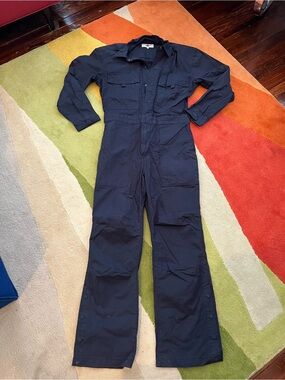 $395 HUDSON Rivet Utility The Trooper Long Sleeve Jumpsuit Men’s Sz S Blue